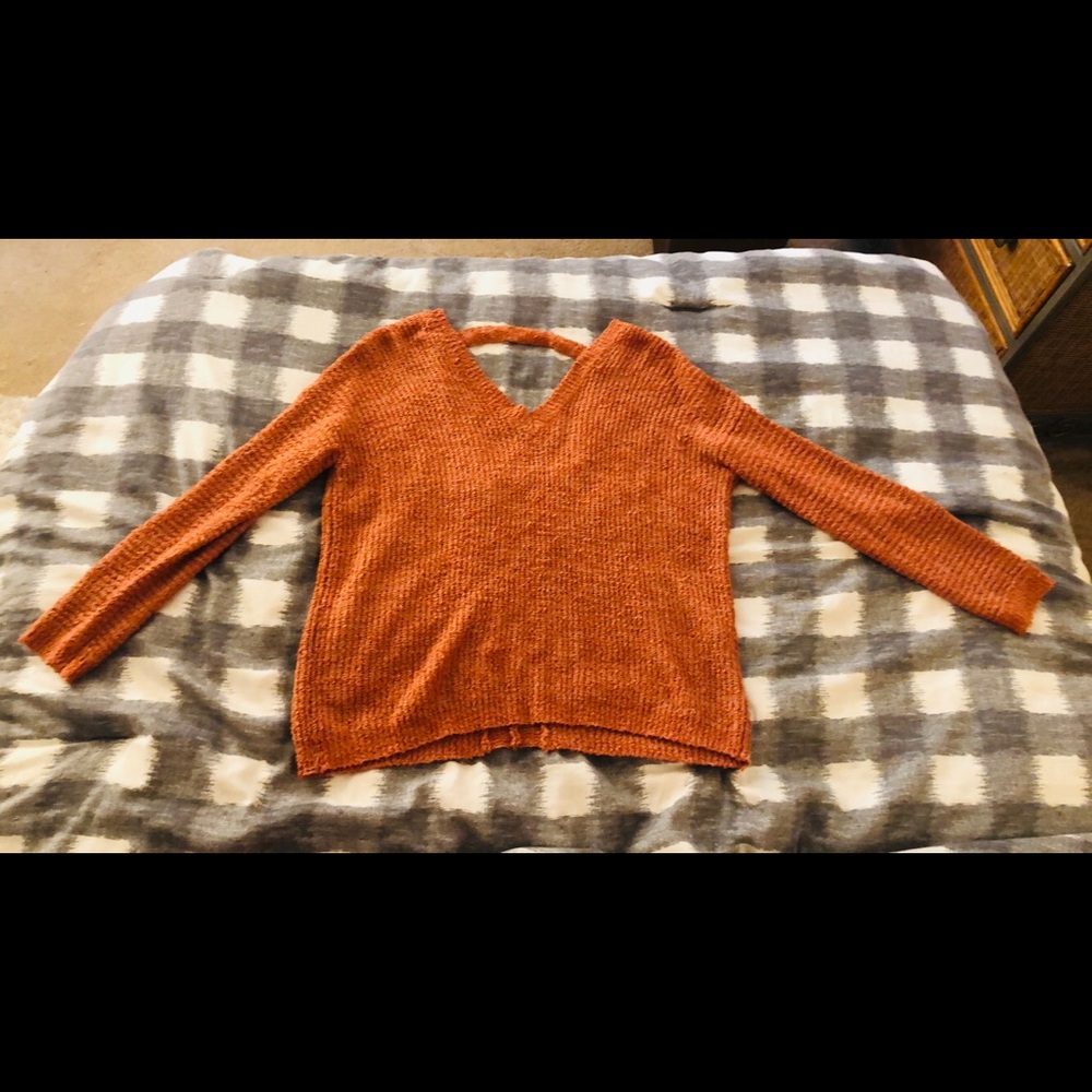 Peachy orange knit sweater